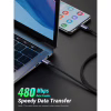 Дата кабель USB-C to USB-C 1.0m 240W US535 space gray Ugreen (15311) - Image 4