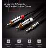 Кабель мультимедійний 3.5mm M to 2xRCA M 5.0m AV116 black Ugreen (10591) - Image 4