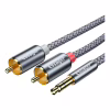 Кабель мультимедийный 3.5mm M to 2xRCA M 1.0m Essager (EYPZJ-MY0H) - Image 2