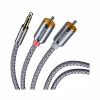 Кабель мультимедийный 3.5mm M to 2xRCA M 1.0m Essager (EYPZJ-MY0H) - Image 3