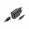 Зарядное устройство HOCO C134A USB + cable USB to USB-C 2.4A black (6942007621359) - Image 2