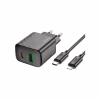 Зарядное устройство HOCO CS23A USB-C PD30W + 1xUSB QC3.0 + cable USB-C to Lightning black (6942007609951) - Image 4