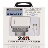 Сетевое зарядное устройство REDDAX RDX-027 (12W, 2.4A, USB) + кабель MicroUSB, White/Gray - Image 3