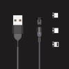 Магнитный кабель REDDAX RDX-399 Lightning/iPhone (1м, тканевая оплетка, LED), Black - Image 5
