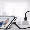 Кабель Reddax RDX-388 MicroUSB с функцией держателя (1м, 2.4A, ткань), Black - Image 2