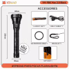 Ручной фонарь YEMAO YM-98K2.0, 2840LM, TG LED, Zoom, 1x21140 аккум, TYPE-C - Image 2