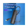 Концентратор Vention USB 3.1 Type-C to 3xUSB 3.0+MicroUSB+3.5mm Sound Adapter black (TGQBB) - Image 2