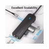 Концентратор Vention USB 3.1 Type-C to 3xUSB 3.0+MicroUSB+3.5mm Sound Adapter black (TGQBB) - Image 3