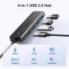 Концентратор Ugreen USB 3.0 to 4хUSB 3.0 0.15m Space Gray CM219 (25851) - Image 2