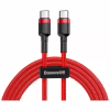 Дата кабель USB-C to USB-C 1.0m USB 3.1 3A red Baseus (CATKLF-G09) - Image 2