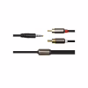 Кабель мультимедийный 3.5mm M to 2xRCA 1.0m PowerPlant (CA912834) - Image 2