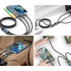 Дата кабель USB 2.0 AM to Lightning + Micro 5P + USB-C 1.2m 100W nylon black XoKo (SC-3100) - Image 10