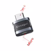 Перехідник USB-C M to Micro 5P F gray Essager (EZJMC-XL01) - Image 2