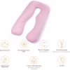 Подушка MirSon для вагітних і відпочинку Satin Stripe №8026 U-подібна Pink (2200006178644) - Image 12