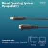 Кабель для передачи данных USB 2.0 AM to COM 1.8m DB9 RS232 FT232RNL black Digitus (DA-70172) - Image 6