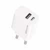 Зарядний пристрій Grand-X 1xUSB-C + 1xUSB 21W OCP white (CH-21W) - Image 3