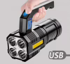 Ручний ліхтар X502, 4LED+COB, Li-Ion акум., ЗУ microUSB - Image 2