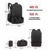 Рюкзак тактический B08 Black 55 л с подсумками - Image 3