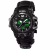 Годинники наручні SKMEI 1155BKBK, PARACORD, Чорний, Компас, термометр, свисток, кресало, 10459 - Image 3