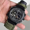 Годинники наручні SKMEI 2202AG, PARACORD, ARMY GREEN, компас, термометр, свисток, кресало, 10347 - Image 3
