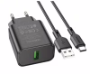 Сетевое зарядное устройство BOROFONE BA72A Spring, QC3.0, 18W + кабель Type-C - Image 4