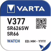 Батарейка Varta V377 (SR626SW, D377, SR66, RW329) 1.55V - Image 3