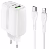 Сетевое зарядное устройство HOCO N11, 20W, Fast Charge + кабель USB Type-C – Lightning - Image 2
