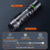 Ручний ліхтар YEMAO YM-А6, 2200LM, P80 LED, Zoom, 1x18650 акум, TYPE-C - Image 9