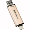 USB флеш накопитель Transcend 256GB JetFlash 930 Gold-Black USB 3.2/Type-C (TS256GJF930C) - Image 4