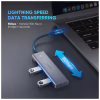 Концентратор Ugreen CM219 HUB Type-C to 4xUSB with USB-C Power Port (Gray) (70336) - Image 3