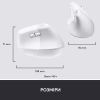 Мишка Logitech Lift Vertical Ergonomic Wireless/Bluetooth for Business Off-white (910-006496) - Image 9