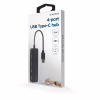 Концентратор Gembird USB-C 4 ports USB 2.0 black (UHB-CM-U2P4-01) - Image 3