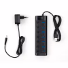 Концентратор Vinga USB3.0 to 7*USB3.0 1m cable with Switch and Power Adapter (VHA3A7B) - Image 3
