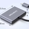 Концентратор Canyon hub DS-3 3in1 USB-C Dark Grey (CNS-TDS3) - Image 6
