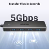 Концентратор Ugreen USB 3.0 to 4хUSB 3.0 0.15m Space Gray CM219 (25851) - Image 3