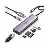 Концентратор Ugreen USB3.1 Type-C to HDMI/USB 3.0x2/RJ45/SD/TF/PD 100W CM512 (60515) - Image 2