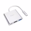 Концентратор HOCO USB-C to USB3.0+HDMI+PD HB14 Silver (6931474725790) - Image 3