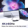 Концентратор Ugreen USB-C to HDMI + 2xUSB 3.2 + 2xUSB-C 3.2 + PD CM888 gray (35998) - Image 6