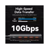 Концентратор Vention USB to 4xUSB 3.2 Gen2 + USB-C 10Gbps 0.15m black (CHOBB) - Image 3