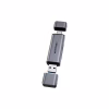 Зчитувач флеш-карт Vention USB 3.0 AM/USB-C to SD+TF Gray Dual Drive Letter Aluminum Alloy (CLLH0) - Image 2