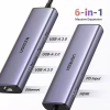 Концентратор Ugreen USB-C 6-in-1 3xUSB 3.0 + HDMI 4K@30Hz + RJ45 1000Mbps + PD silver (15598) - Image 3