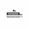 Порт-реплікатор J5create Dock-Station USB-C 10Gbps, 12-in-1 (слот M2 NVMe/хаб/HDMI/DP/PD/картрид/LAN) (JCD552-N) - Image 3