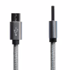 Дата кабель USB 2.0 AM to Micro 5P 1.0m Grey/Black Grand-X (FM02) - Image 2