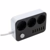 Мережевий фільтр живлення ColorWay CW-CHЕ36B, 3 розетки/6USB Black 1.8M (CW-CHE36B) - Image 3