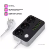Сетевой фильтр питания ColorWay CW-CHЕ36B, 3 розетки/6USB Black 1.8M (CW-CHE36B) - Image 7