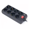 Мережевий фільтр живлення REAL-EL REAL-EL RS-8 PROTECT, 1.8m, black (EL122300021) - Image 4
