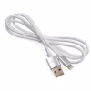 Дата кабель USB 2.0 AM to Lightning 1m nylon silver Vinga (VCPDCLNB1S) - Image 3