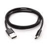 Дата кабель USB 2.0 AM to USB-C 1.0m nylon black Vinga (VCPDCTCNB1BK) - Image 5