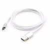 Дата кабель USB 2.0 AM to Micro 5P 1m LED silver Vinga (VCPDCMLED1S) - Image 5