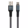 Дата кабель USB 2.0 AM to USB-C 1.0m flat nylon gray Vinga (VCPDCTCFNB1GR) - Image 2